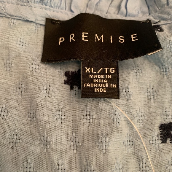 Women’s XL Baby Blue short sleeve top. NWT, puffy sleeves, P2P 22. - Picture 6 of 6